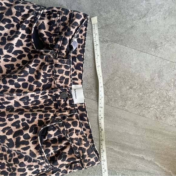Reformation Cary high rise slouchy Leopard Print Straight-Leg Jeans size 28 - Picture 10 of 11